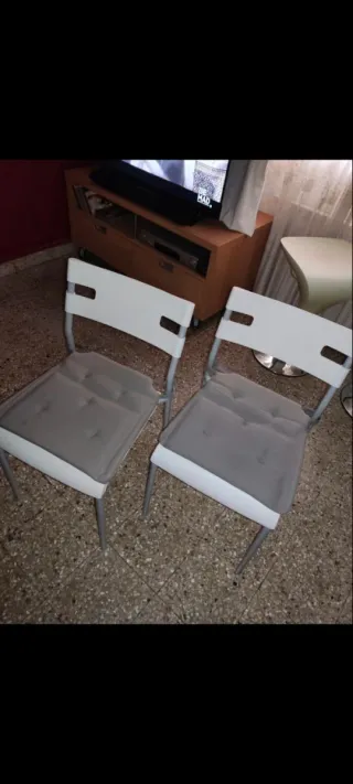 Sillas (2) Metal y Plástico