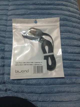Cable Biwond USB a Micro USB + Lightning 1m