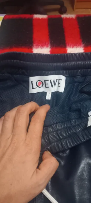 Pantalón de cuero Loewe Negro