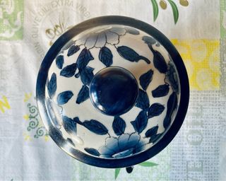 Jarrón porcelana china azul y blanco