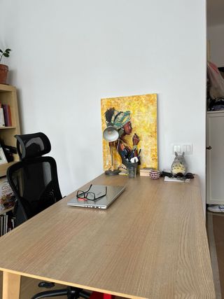 Mesa de comedor madera clara Ikea Chapa fresno