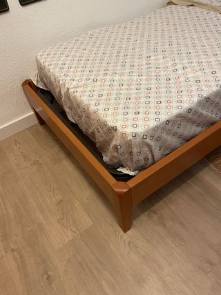 Cama individual de madera 90cm