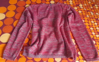 Jersey Cortefiel Rojo y Plateado Talla L