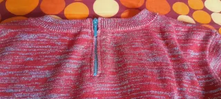 Jersey Cortefiel Rojo y Plateado Talla L