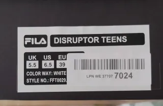 Zapatillas Fila Disruptor Blancas