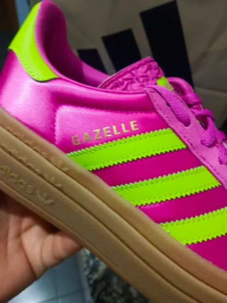 Zapatillas Adidas Gazelle Mujer Rosa y Verde