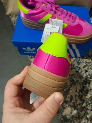 Zapatillas Adidas Gazelle Mujer Rosa y Verde