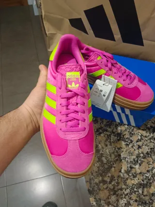 Zapatillas Adidas Gazelle Mujer Rosa y Verde