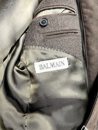 Abrigo Balmain Cachemira Marrón