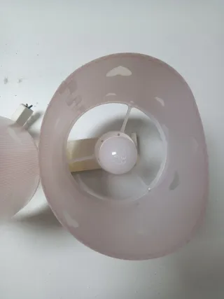 Lámpara infantil 3 tulipas corazones