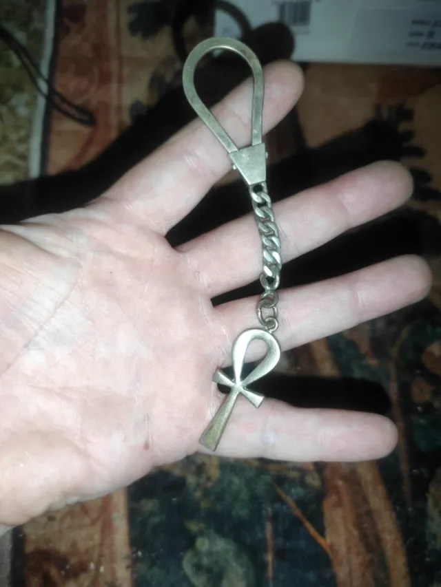 Llavero Ankh Egipcio Plata Ley