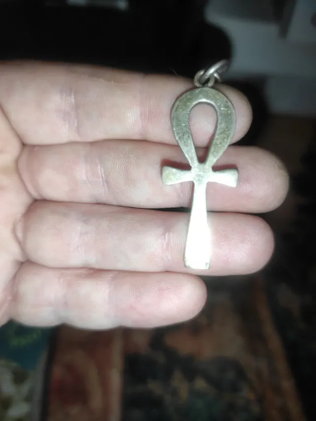 Llavero Ankh Egipcio Plata Ley