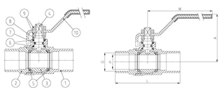 VÁLVULA ESFERA PALANCA GENEBRE PARA SOLDAR