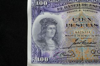 Billete 100 Pesetas 1931 Gran Capitán