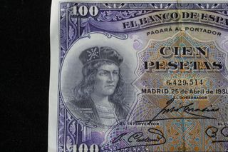 Billete 100 Pesetas 1931 Gran Capitán