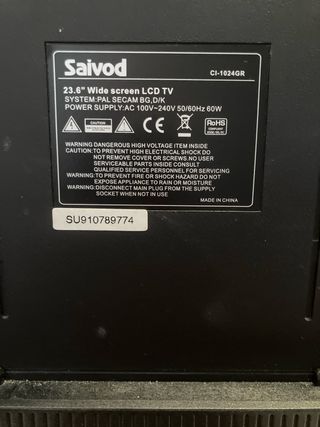 Televisor Saivod 23.6 LCD (!CON TDT Y CABLE USB )