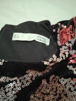 Vestido negro lentejuelas