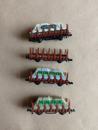 Lote 4 vagones MINITRIX