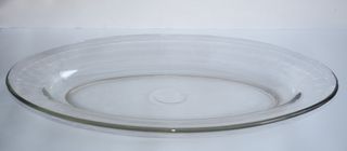 Fuente ovalada grande de cristal