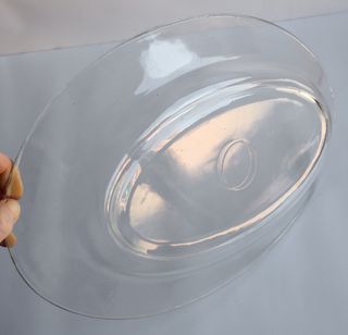 Fuente ovalada grande de cristal