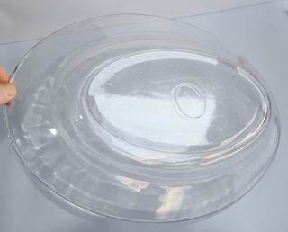 Fuente ovalada grande de cristal