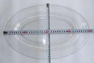 Fuente ovalada grande de cristal