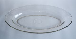 Fuente ovalada grande de cristal