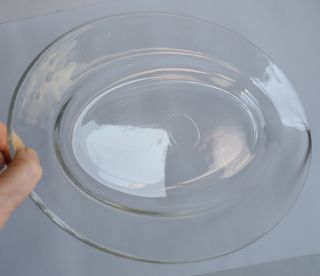 Fuente ovalada grande de cristal