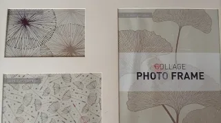 Marco fotos decapé marrón oscuro multifotos