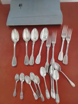 Lote Cucharas Tenedores Vintage Metal