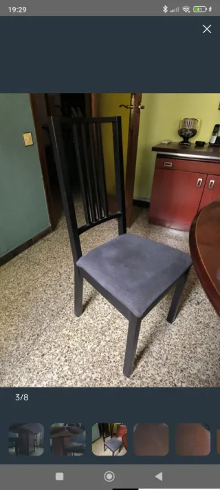 Mesa de comedor redonda con 4 sillas