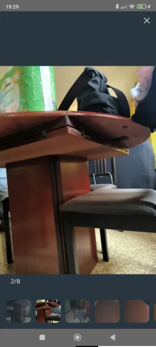 Mesa de comedor redonda con 4 sillas