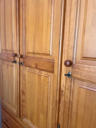 Armario Provencal Madera Con Altillo