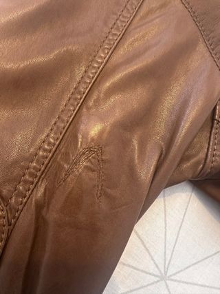 Chaqueta Cuero Bomber Massimo Dutti Hombre