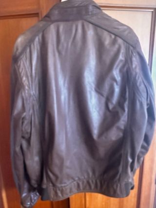 Chaqueta Cuero Bomber Massimo Dutti Hombre