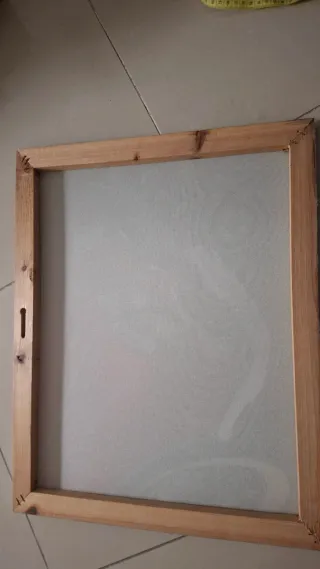 Cuadro ilustración coche clásico rojo