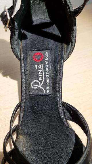 Scarpe da ballo raso nero "Reina"