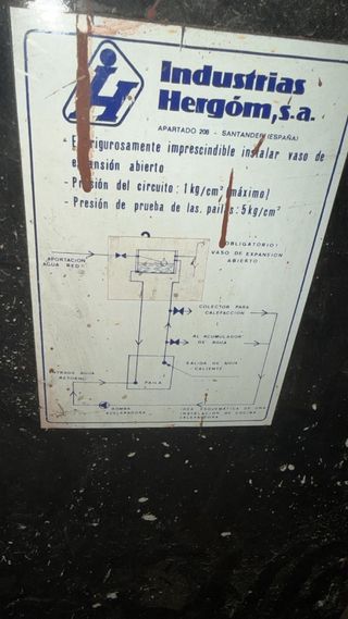 Cocina Carbón/Leña Calefactora Hergom