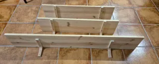 3 estanterías de madera de pino para pared