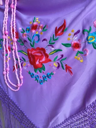 Mantón Flamenco Niña Multicolor