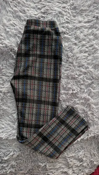 Pantalón de cuadros gris XL
