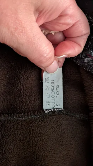 Pantalón de cuadros gris XL