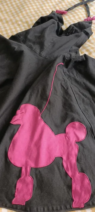 Vestido Pin Up Perrito Fucsia Rockabilly