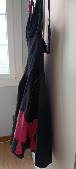 Vestido Pin Up Perrito Fucsia Rockabilly