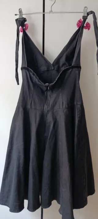 Vestido Pin Up Perrito Fucsia Rockabilly