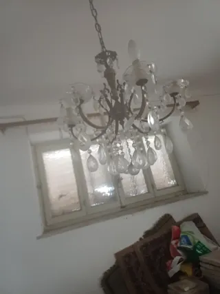 5 lampadari a goccia cristallo trasparente