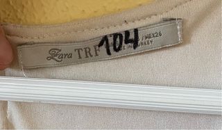 Vestido Zara encaje beige talla S