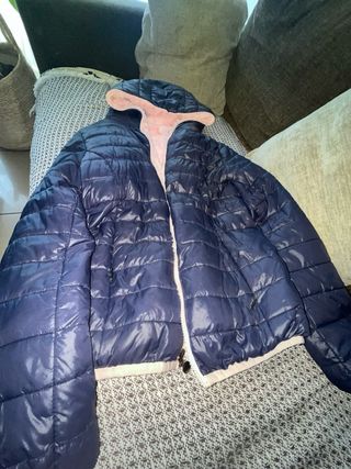 Chaqueta reversible azul y rosa