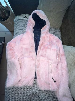 Chaqueta reversible azul y rosa