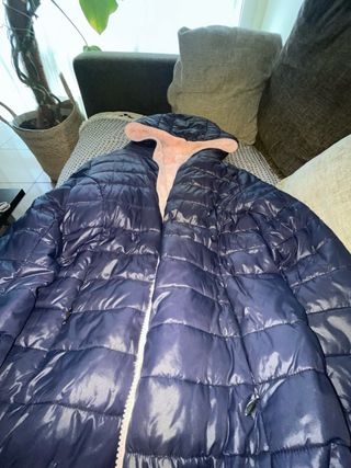 Chaqueta reversible azul y rosa